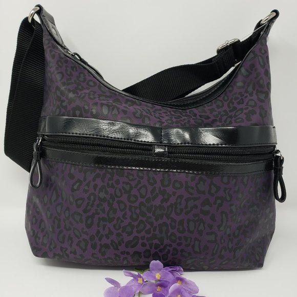 Nine & Co. Handbags - Nine & Co. Muleggplant (purple) Animal Print Purse